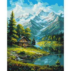 Картина за номерами Гірський пейзаж 40*50 см LW 3437
