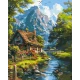 Картина за номерами Пейзаж. Тихе гірське життя 40*50 см LW 3438
