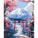 Картина за номерами Пейзаж. Фудзіяма в сакурі 40*50 см LW 3456