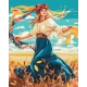 Картина за номерами Дівчина з квітковим вінком. Український сюжет
 40*50 см LW 31950