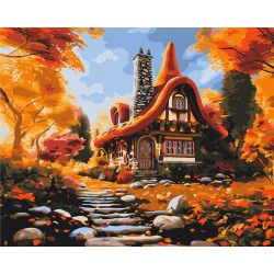 Картина за номерами Хатинка осені 40*50см