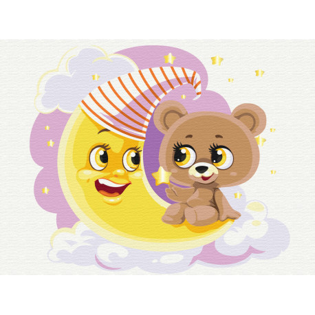 Картина за номерами Сонний ведмедик 30*40см