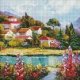Алмазна мозаїка "Затишна гавань" 40х40см AMO7659