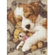 Алмазна мозаїка "Сплячий джек-рассел" 30*40см AMO8036