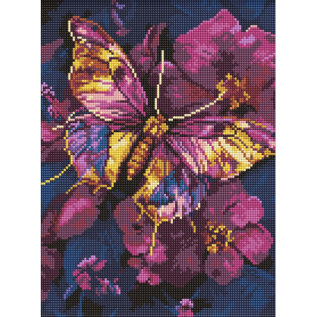 Алмазна мозаїка "Золотий метелик" 30x40см AMO8161