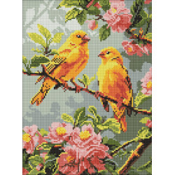 Алмазна мозаїка "Весняні канарки" 30x40см AMO8164