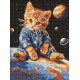 Алмазна мозаїка &quot;Зоряний котик&quot; 30x40см AMO8167