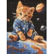 Алмазна мозаїка "Зоряний котик" 30x40см AMO8167