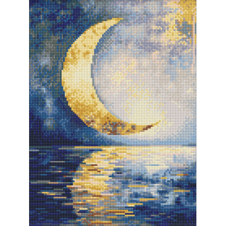 Алмазна мозаїка "Відбиток місяця" 30x40см AMO8211