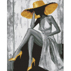 Алмазна мозаїка "Золота дама" 40*50см AMO8243