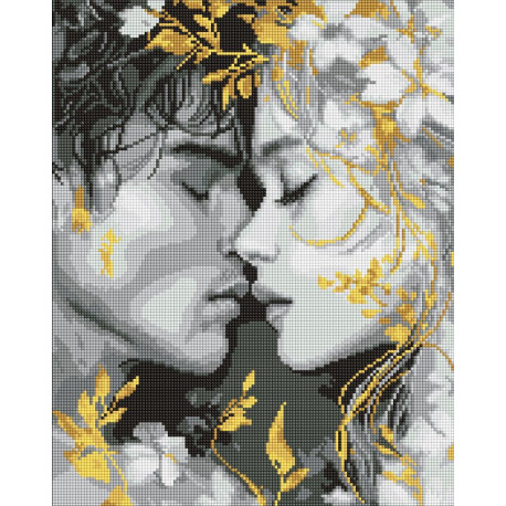Алмазна мозаїка "Погляд губами" 40*50см AMO8258