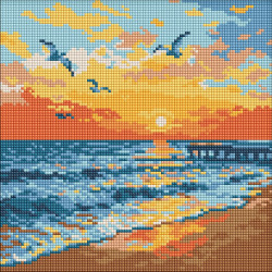 Алмазна мозаїка "На узбережжі моря" 30*30см AMO8271