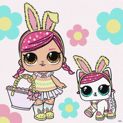 Картина за номерами L.O.L. Surprise! Spring Bling Hops with Kittea 40*40см  КНО1102
