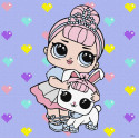 Картина за номерами для дітей L.O.L. Surprise! TroopSurprise Crystal Queen With Crystal Bunny 40*40см  КНО6289