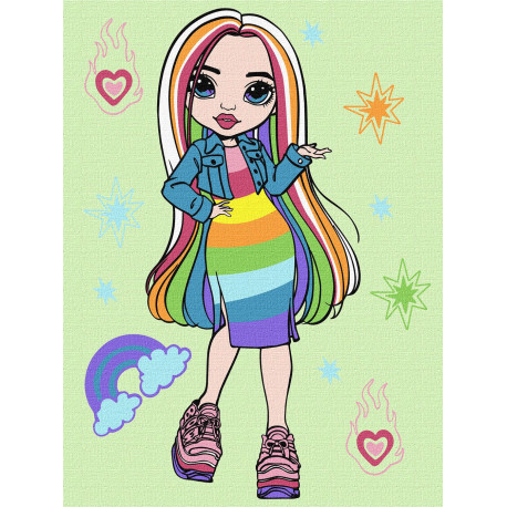 Картина за номерами Rainbow High Amaya Raine 30х40см  КНО1236