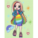 Картина за номерами Rainbow High Amaya Raine 30х40см  КНО1236