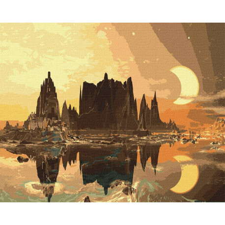 Картина за номерами Золоте місто 40*50см КНО2853
