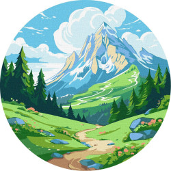Картина за номерами Зелена долина d26см КНО-R1041