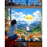 Алмазна мозаїка Вид на гори NT164  40х50см