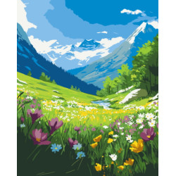 Картина за номерами Альпийська весна 40*50см  11075-AC