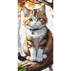 Картина за номерами Пухнастий котик 40*80см  11565-AC