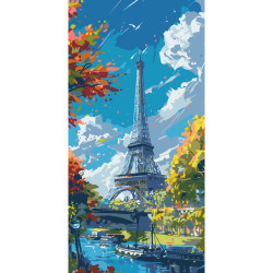 Картина за номерами Eiffel Tower 40х80 см 11571-AC