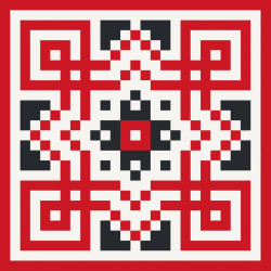 Картина за номерами Український орнамент 30*30см  13040-AC