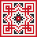 Картина за номерами Український орнамент 30*30см  13040-AC
