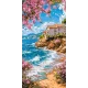 Картина за номерами Літній ранок на березі 40*80 см Орігамі LW 5161