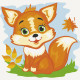 Картина на полотні Лисичка 30*30см  15536-AC