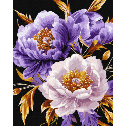 Картина за номерами Пурпуровий шик з фарбами металік extra 40х50см КНО3309