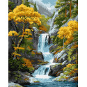 Картина за номерами Під водоспадом осені 40x50см КНО6411