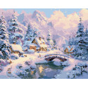 Картина за номерами Зимовий затишок серед гір 40х50см КНО6422