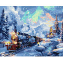 Картина за номерами Святковий потяг 40х50см КНО6360