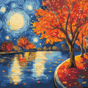 Картина за номерами Осіння ніч 40х40см КНО6423