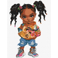 Картина за номерами Яскрава модниця 30х40см КНО8651