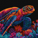 Картина за номерами Загадкова черепаха 30х30см КНО5182
