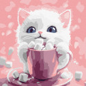 Картина за номерами  Какао для котика (картина № 1) 30х30см КНО6769