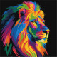 Картина за номерами Яскравий лев 30х30см КНО6823