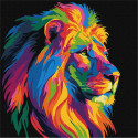 Картина за номерами Яскравий лев 30х30см КНО6823