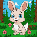 Картина за номерами Чарівний зайчик 25х25см КНО6112