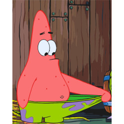 Картина за номерами Герої кіно. Патрік (спанчбоб) 40*50 см  LW 3542