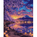 Картина за номерами Казкова Фудзіяма з фарбами металік 40*50 см LW 3555