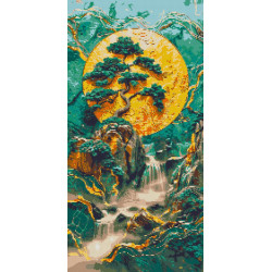 Алмазна мозаїка Гірський водоспад 40*80 см  OD 5105