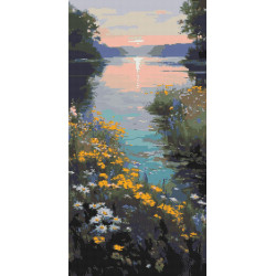 Алмазна мозаїка  Літні барви природи 40*80 см OD 5171