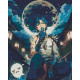 Алмазна мозаїка Аніме. Геншин імпакт Сяо на тлі місяця 40*50 см OD 30150 dp-a