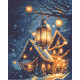 Алмазна мозаїка Новорічний затишок. пейзаж 40*50 см OD 3416