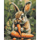 Алмазна мозаїка Кролик з морквою 40*50 см Орігамі OD 3507