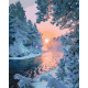 Картина за номерами Зимовий пейзаж 40*50 см LW3096