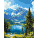 Картина за номерами Пейзаж. Гірський спокій 40*50 см LW 30990